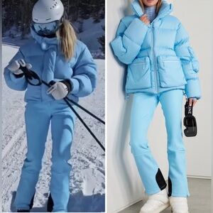 Cordova Mogul Duck Doen ski puffer jacket Celeste blue NWT